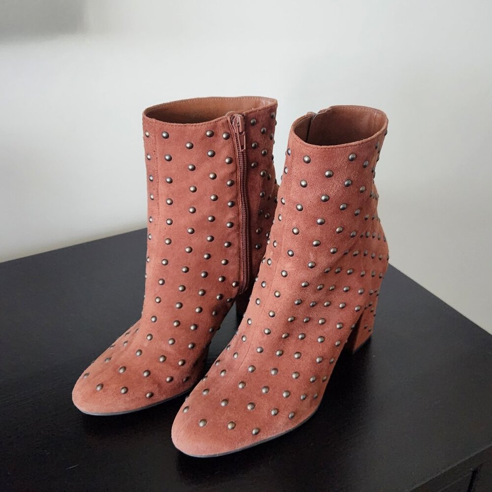 Lucky Brand Suede Leather Studded Bootie